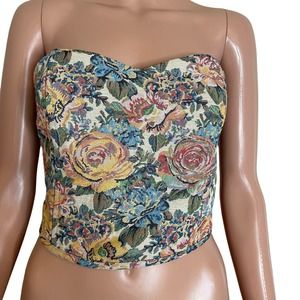 Altar'd State Floral Strapless Top - Multicolor